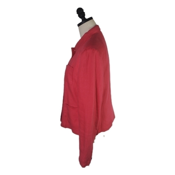 Talbots Womans Irish Linen Jacket  Pink Size 8 - Picture 4 of 10